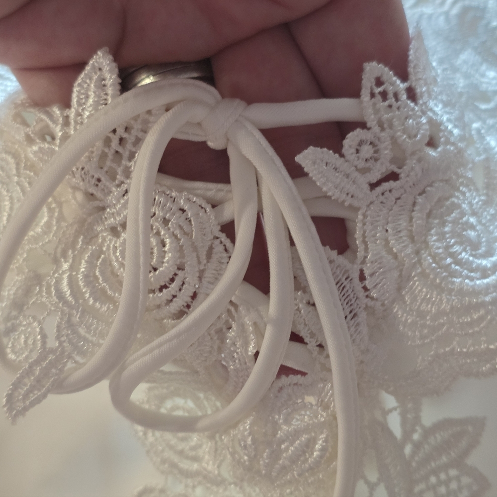 Fashion Nova White Lace-Up V-Neck Bodysuit - Picture 9 of 15